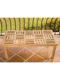 Basketweave Rectangular Table, Large -The Garden Shop 36351 005v 1 basketweave teak coffee tables
