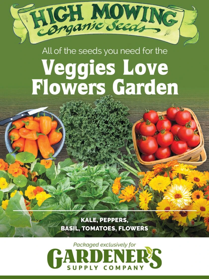 Gardener's Supply - Veggies Love Flowers Organic Seeds 1 Gardener's Supply - Veggies Love Flowers Organic Seeds