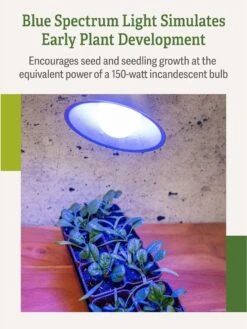 Miracle LED® Grow Light Bulb, Blue -The Garden Shop 3 4 crop Miracle Bulb Blue 3
