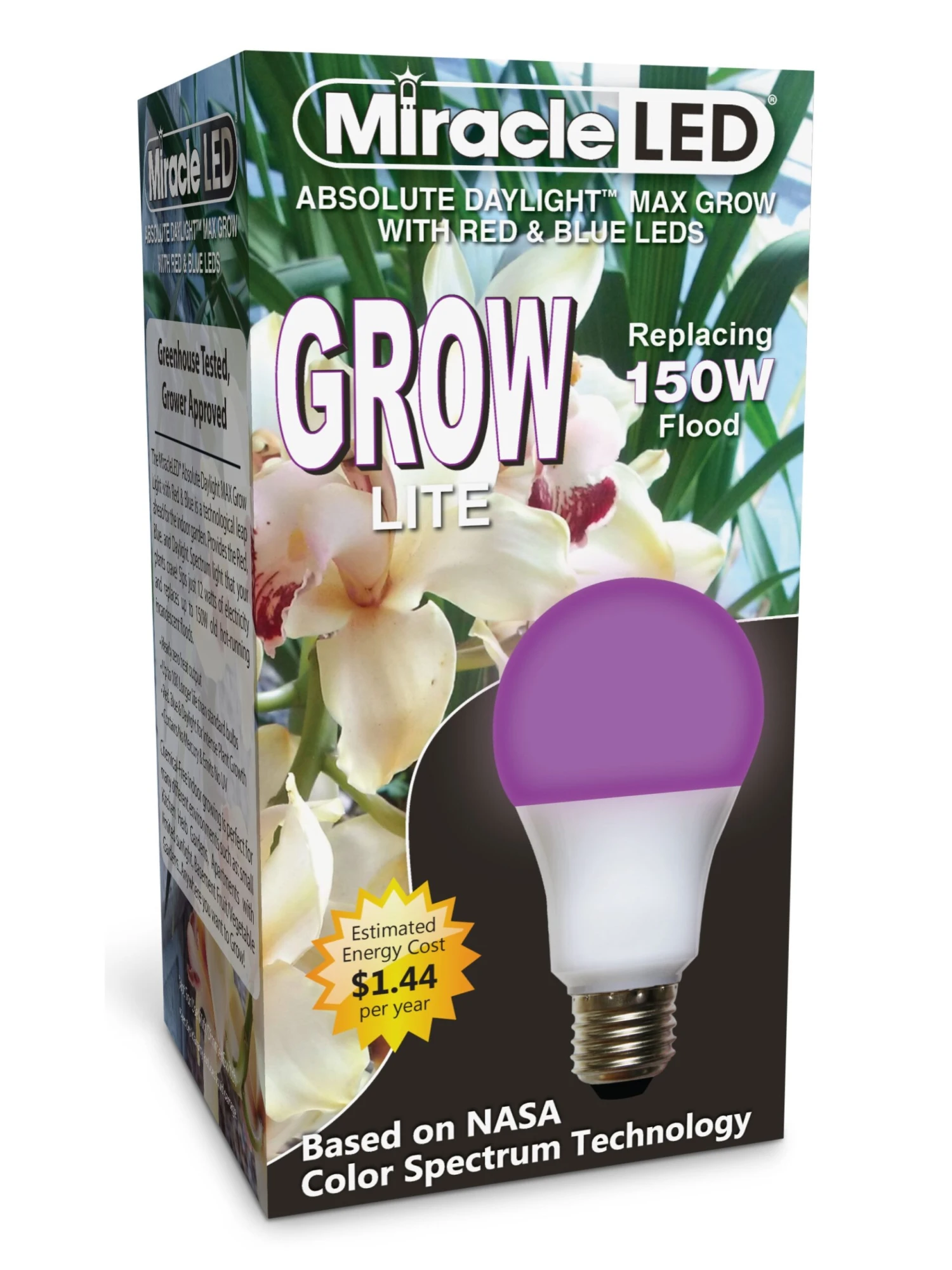 Miracle LED® Grow Light Bulb, Red And Blue 1 Miracle LED® Grow Light Bulb, Red And Blue