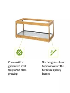 Low Bamboo LED Grow Light Garden 18 Low Bamboo LED Grow Light Garden -The Garden Shop 8597720 5