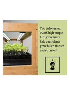 Medium Bamboo LED Grow Light Garden -The Garden Shop 8597883 2