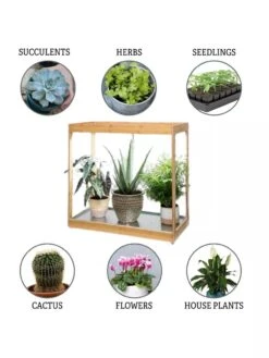 Medium Bamboo LED Grow Light Garden -The Garden Shop 8597883 3