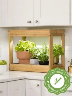 Bamboo Mini LED Grow Light Garden