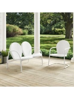 Crosley Griffith Loveseat & Chair Outdoor Seating Set -The Garden Shop 8599634 05v