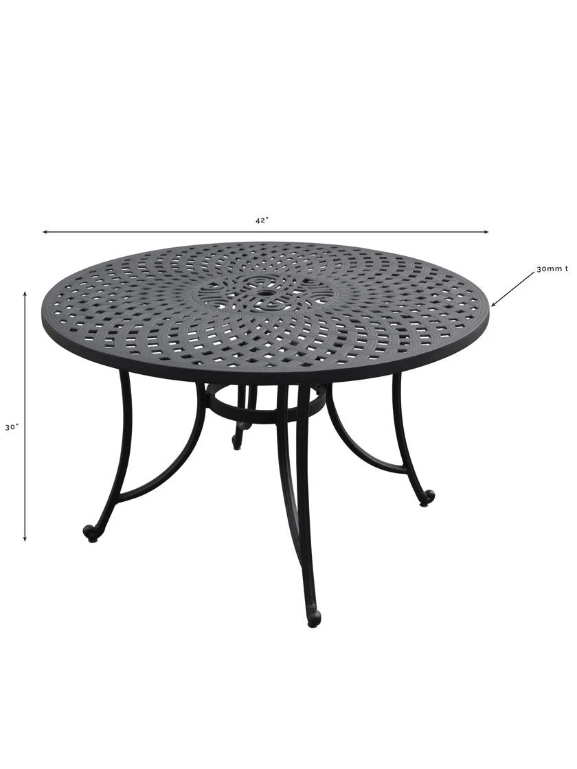 Crosley Sedona Cast Aluminum Dining Table 4 Crosley Sedona Cast Aluminum Dining Table - Image 4