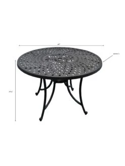 Crosley Sedona Cast Aluminum Dining Table 11 Crosley Sedona Cast Aluminum Dining Table -The Garden Shop 8599662 01v