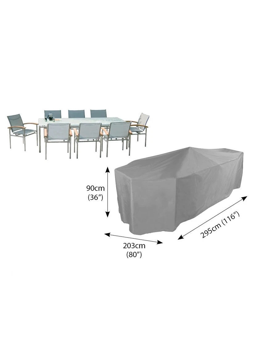 Bosmere Patio Set Cover Rectangle/Oval 8-Seat 2 Bosmere Patio Set Cover Rectangle/Oval 8-Seat - Image 2