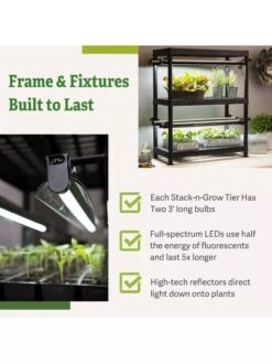 LED Stack-n-Grow Lights - 2-Tier System -The Garden Shop 8608906 7