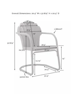 Crosley Tulip Chair Set, Set Of 2 15 Crosley Tulip Chair Set, Set Of 2 -The Garden Shop 8609287 46V jpg