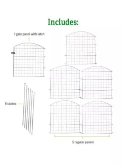 6 Panel Critter Fence With Gate 10 6 Panel Critter Fence With Gate -The Garden Shop 8609844 includes GSC