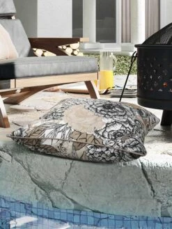 Outdoor Decor™ Floor Pillows, 24" X 24" -The Garden Shop 8611118 111v trta outdoor floor deco pillow 24x24 tribal taupe