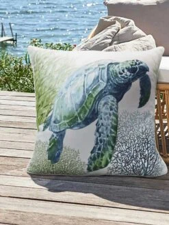Outdoor Decor™ Floor Pillows, 24" X 24" -The Garden Shop 8611118 115v trtl outdoor floor deco pillow 24x24 sea turtle