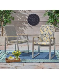 Outdoor Decor™ Seat Pad High Back Cushions, 20" X 45" 15 Outdoor Decor™ Seat Pad High Back Cushions, 20" X 45" -The Garden Shop 8611125 108v ctlv outdoor seat pad high back cushions 20x45 citrus leaves