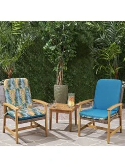 Outdoor Decor™ Seat Pad High Back Cushions, 20" X 45" 17 Outdoor Decor™ Seat Pad High Back Cushions, 20" X 45" -The Garden Shop 8611125 200v aqua outdoor seat pad high back cushions 20x45 turqoise flowers