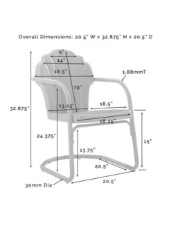Crosley Tulip 5-piece Outdoor Dining Set -The Garden Shop 8611578 08v