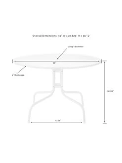 Crosley Bates 5-piece Outdoor Dining Set -The Garden Shop 8611581 09v