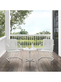 Crosley Bates 3-piece Outdoor Dining Chair Set -The Garden Shop 8611583 wt 23v