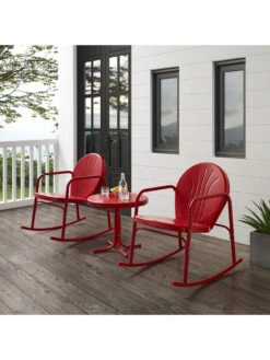 Crosley Griffith 3-piece Outdoor Rocking Chair Set -The Garden Shop 8611588 rd 14v