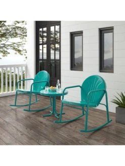 Crosley Griffith 3-piece Outdoor Rocking Chair Set -The Garden Shop 8611588 tu 24v