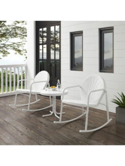 Crosley Griffith 3-piece Outdoor Rocking Chair Set -The Garden Shop 8611588 wt 34v