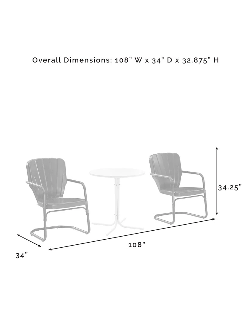 Crosley Ridgeland 3-piece Outdoor Bistro Set 17 Crosley Ridgeland 3-piece Outdoor Bistro Set - Image 17