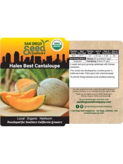 Hales Best Cantaloupe Organic Seeds -The Garden Shop 8611872 02v