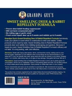 Grandpa Gus's Deer & Rabbit Repellent Spray 8 Grandpa Gus's Deer & Rabbit Repellent Spray -The Garden Shop 8612427 05V 3 4