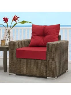 Outdoor Decor™ Seat Cushion, 24" X 24" -The Garden Shop 8612760 01v rd outdoor decor seat cushion 20x20 red