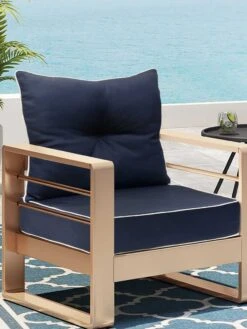 Outdoor Decor™ Seat Cushion, 24" X 24" -The Garden Shop 8612760 04v nv outdoor decor seat cushion 20x20 navy