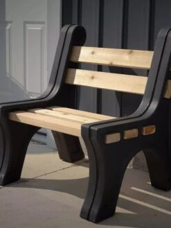 Custom Length Lightweight Indoor Or Outdoor Bench Ends -The Garden Shop 8612857BK 09V tif