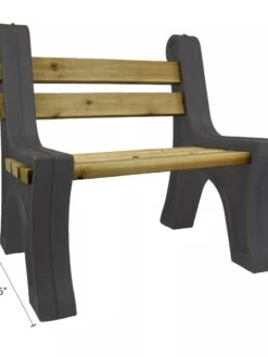 Custom Length Lightweight Indoor Or Outdoor Bench Ends -The Garden Shop 8612857GY 07V tif