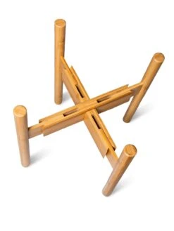 Adjustable Bamboo Plant Stand, Set Of 2 11 Adjustable Bamboo Plant Stand, Set Of 2 -The Garden Shop 8613292 7079